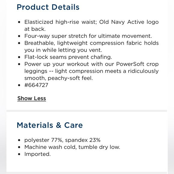 Old Navy Activewear Cropped Yoga Pants - Picture 5 of 5